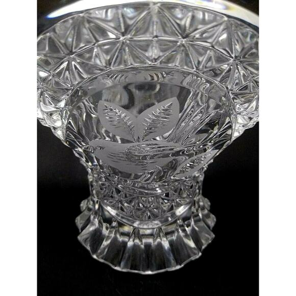 Hofbauer Byrdes Crystal Basket With Etched Birds - Picture 3 of 9
